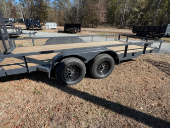 New 2025 Iron Bull 83"x16' Grey Dual Axel Landscape Trailer