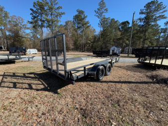 New 2025 Iron Bull 83"x16' Grey Dual Axel Landscape Trailer