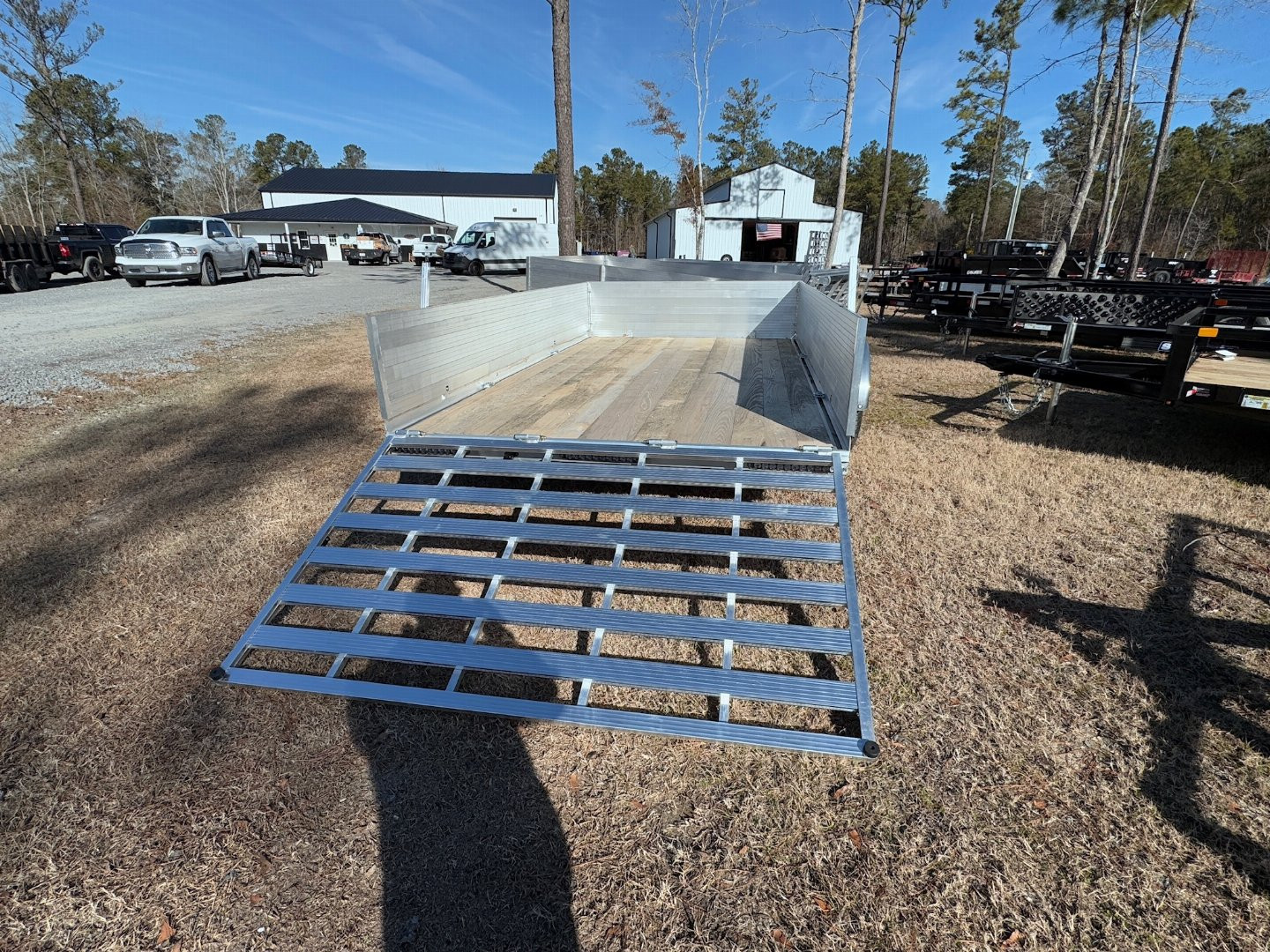 New 2025 Mission 80"x12' Solid High Sided Utility Trailer