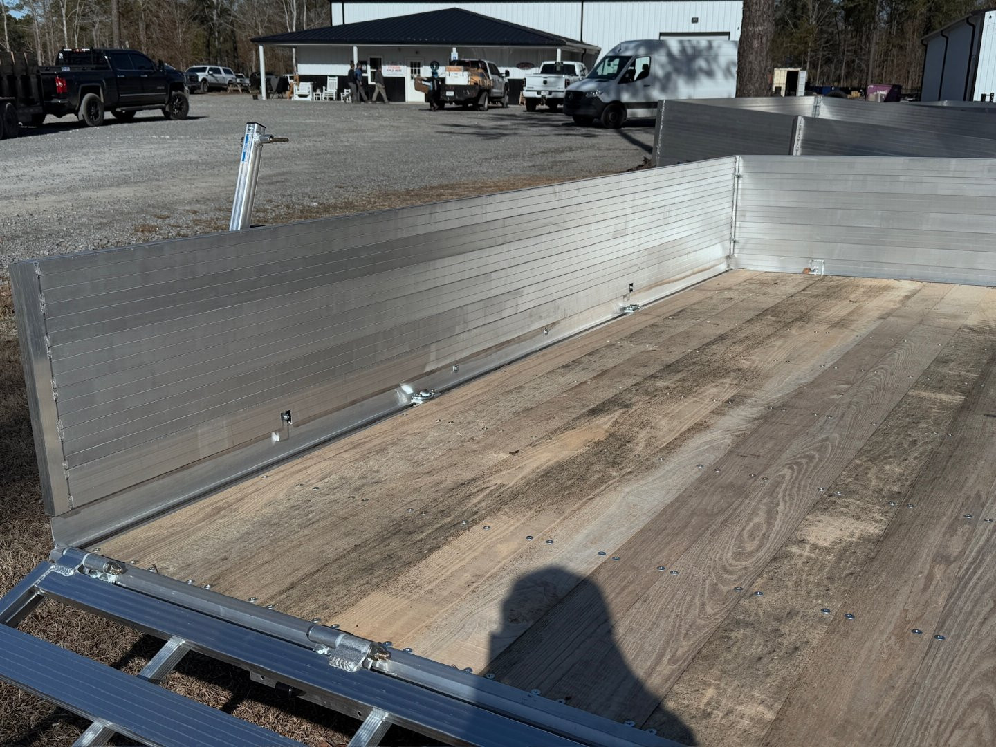 New 2025 Mission 80"x12' Solid High Sided Utility Trailer