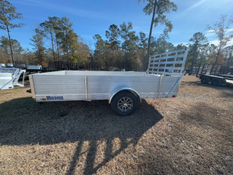 New 2025 Mission 80"x12' Solid High Sided Utility Trailer