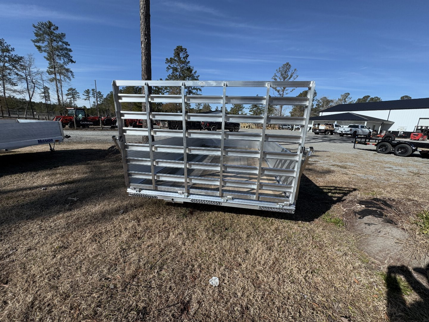 New 2025 Mission 80"x14 Solid High Sided Utility Trailer