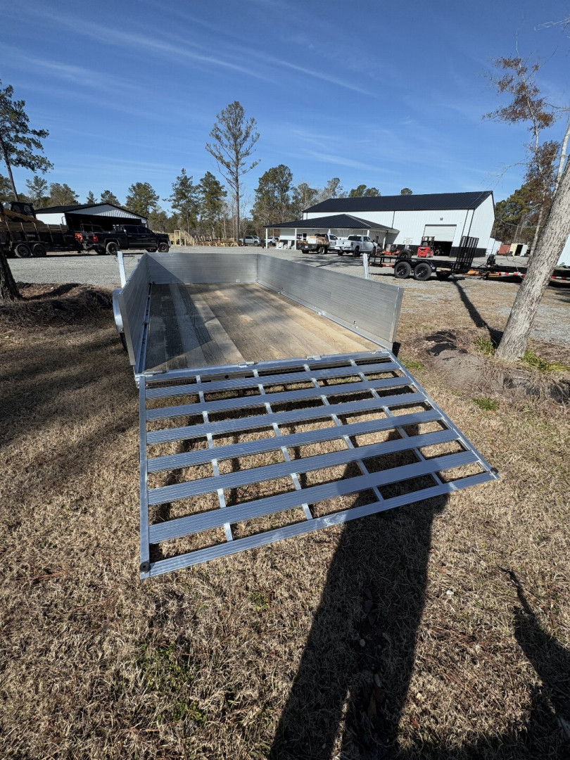 New 2025 Mission 80"x14 Solid High Sided Utility Trailer