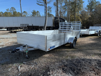 New 2025 Mission 80"x14 Solid High Sided Utility Trailer