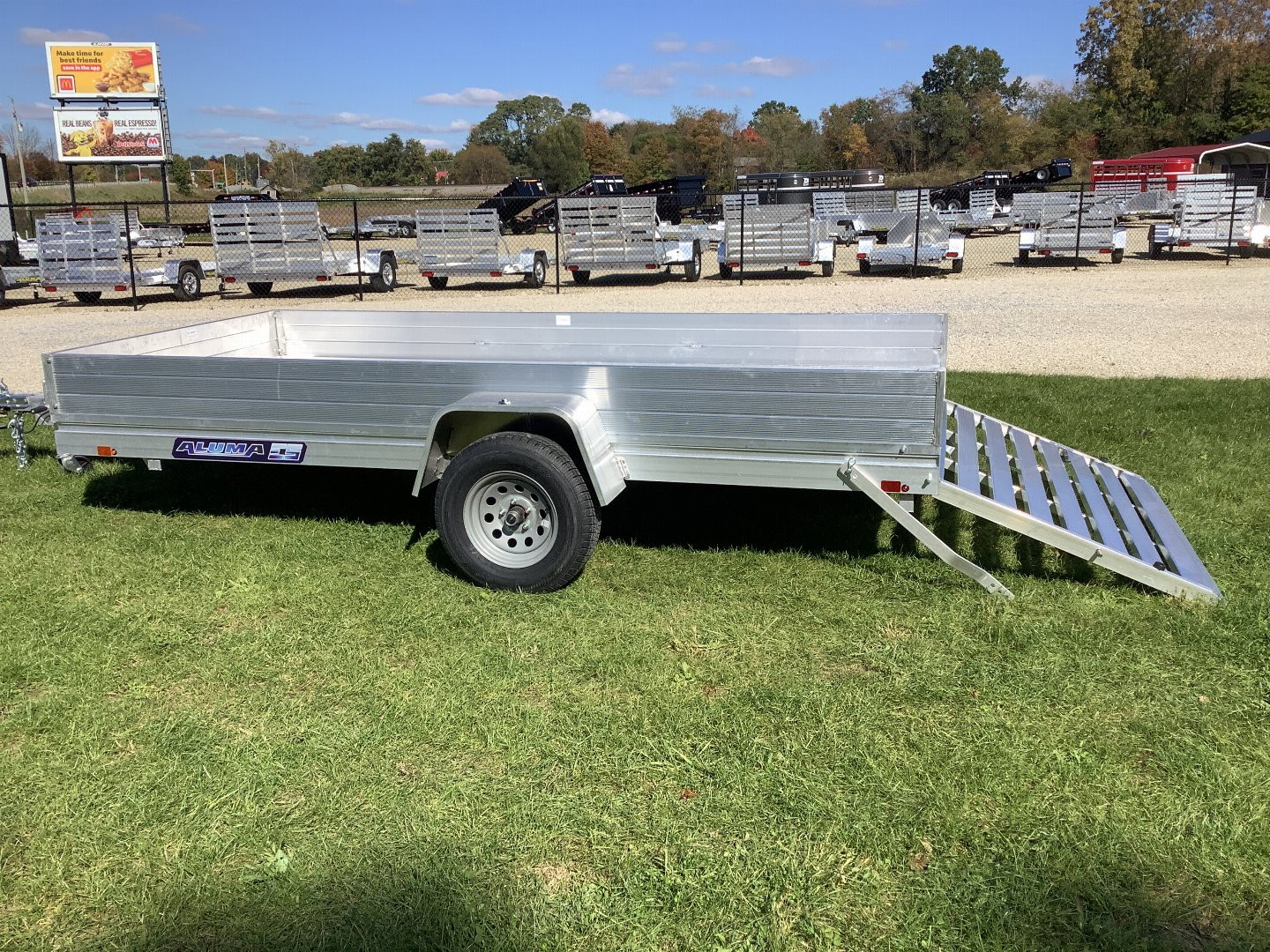 New 2025 Aluma 6812H-ESA-S-TG Utility Trailer