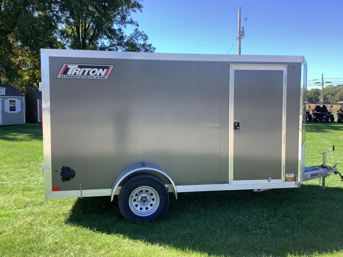 Used 2023 Triton Trailers 6X12SA Cargo / Enclosed Trailer Barn Doors