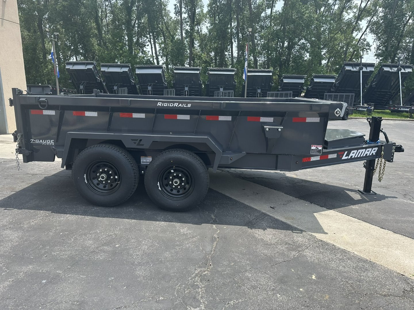 New 2025 Lamar Trailers 83"X12' DL-14K Low-Pro Dump Trailer