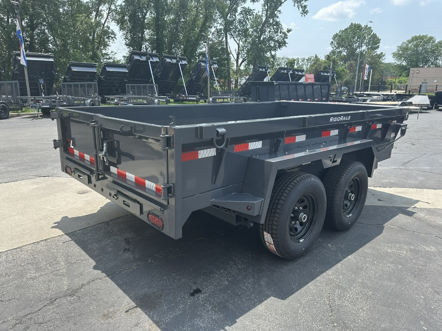 New 2025 Lamar Trailers 77" X 12' DM - 10K Medium Dump Trailer