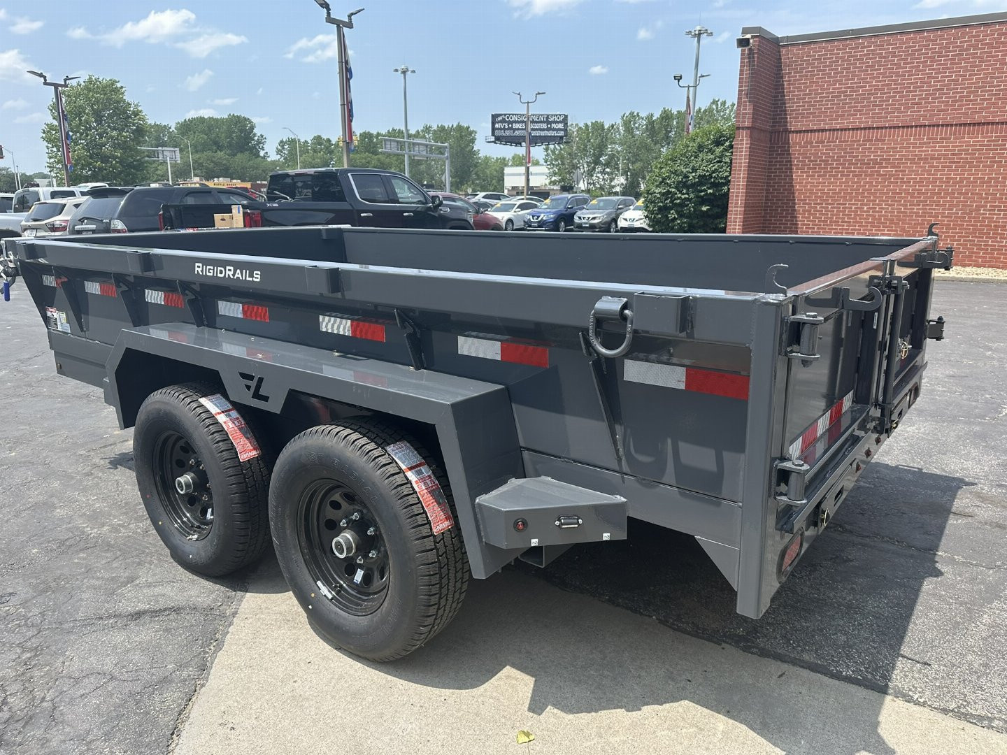 New 2025 Lamar Trailers 77" X 12' DM - 10K Medium Dump Trailer