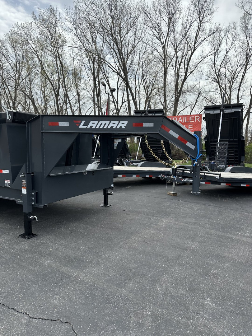 New 2025 Lamar Trailers 83" X 14' DT - 14K Gooseneck Telescopic Dump Trailer