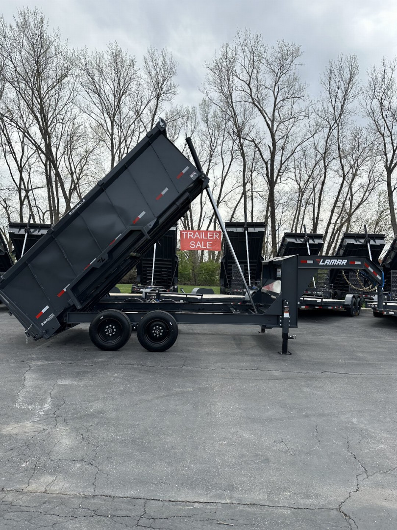 New 2025 Lamar Trailers 83" X 14' DT - 14K Gooseneck Telescopic Dump Trailer