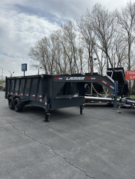 New 2025 Lamar Trailers 83" X 14' DT - 14K Gooseneck Telescopic Dump Trailer