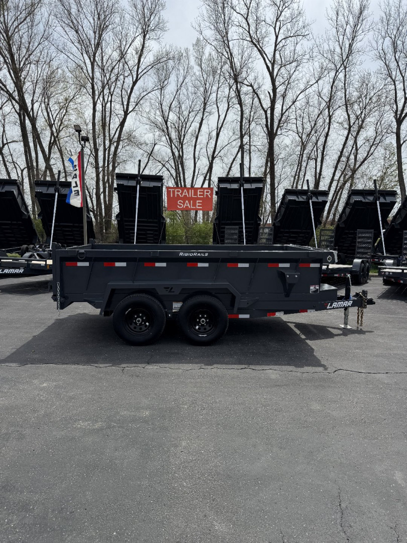 New 2025 Lamar Trailers 77" X 12' DM - 10K Medium Dump Trailer