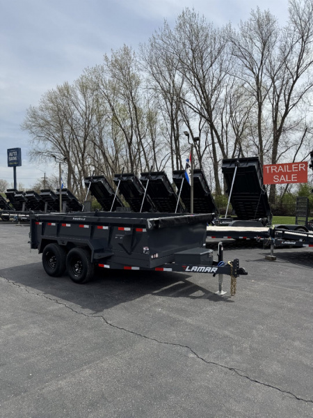 New 2025 Lamar Trailers 77" X 12' DM - 10K Medium Dump Trailer