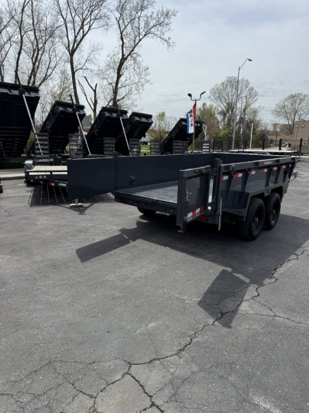 New 2025 Lamar Trailers 77" X 12' DM - 10K Medium Dump Trailer