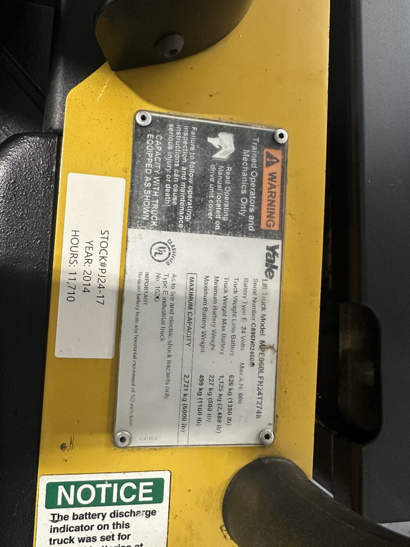 Used 2014 PALLET JACK YALE