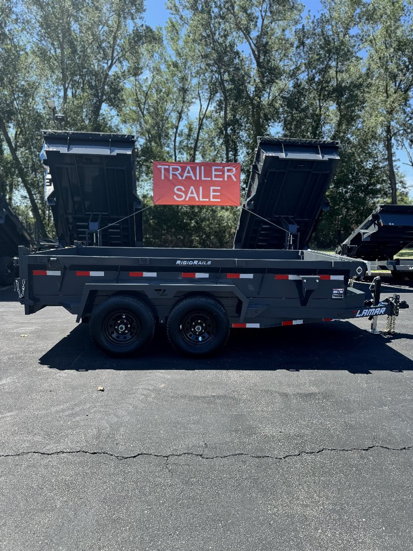 New 2025 Lamar Trailers 77" X 12' DM - 10K Medium Dump Trailer