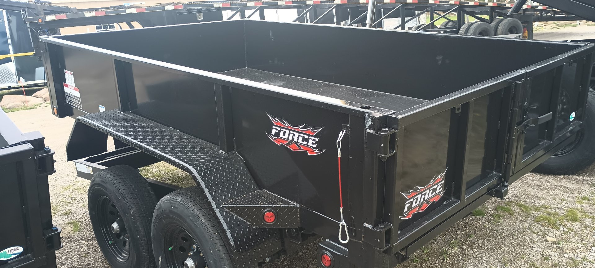 New 2025 Force 7x12 Dump Dump Trailer Scissor Lift