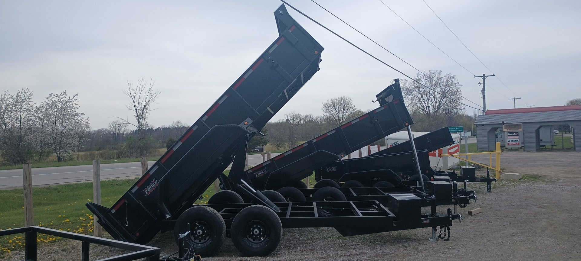 New 2025 Force 7x12 Dump Dump Trailer Scissor Lift