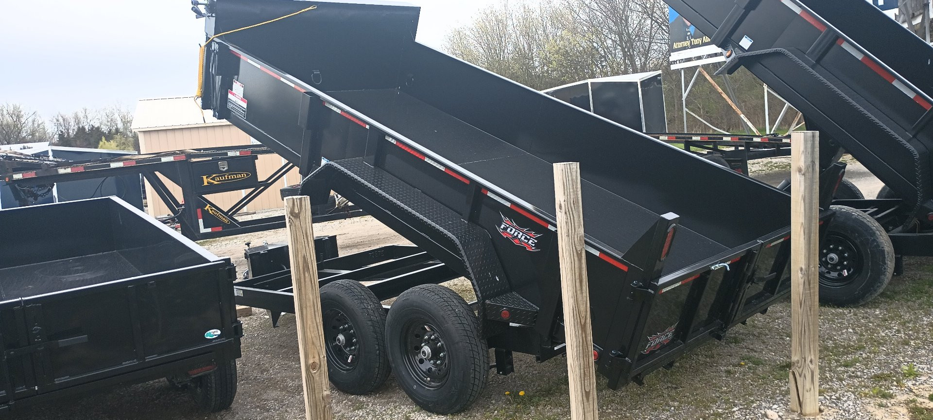 New 2025 Force 7x14 Dump Dump Trailer Scissor Lift