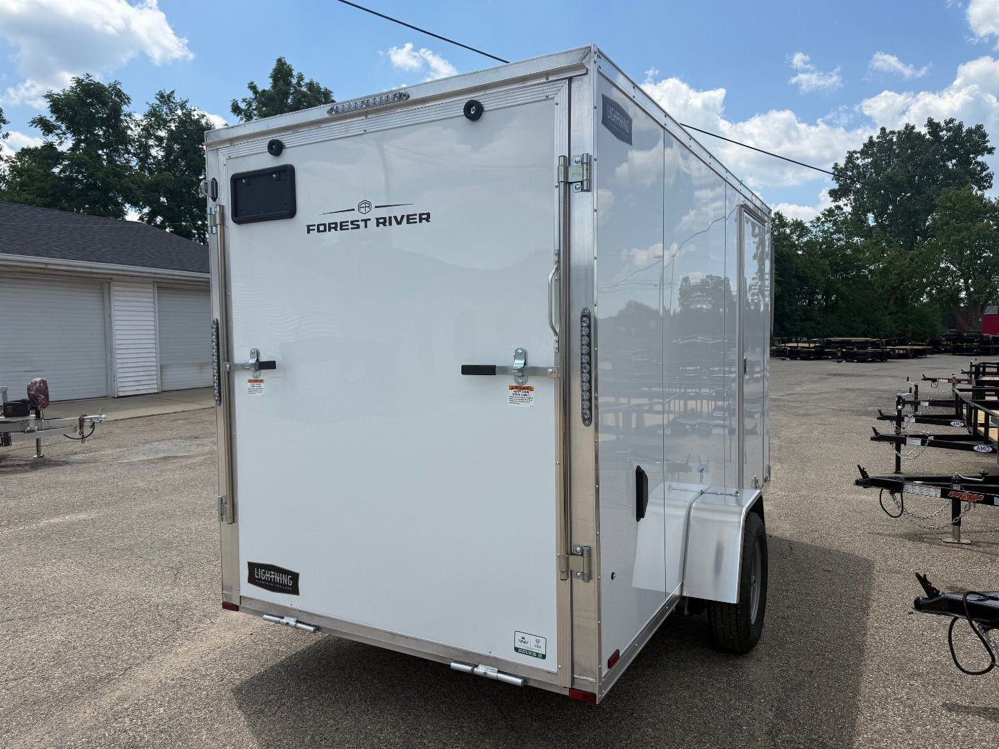 New 2025 6 X 12 Lightning ALL ALUMINUM Enclosed Trailer with 6ft Interior with ramp
