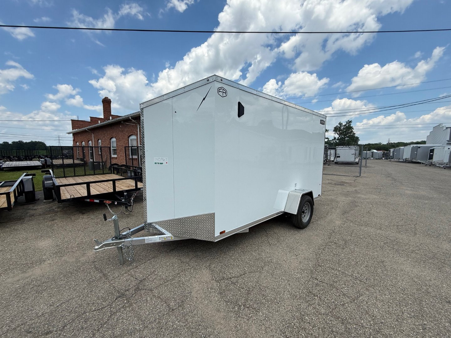 New 2025 6 X 12 Lightning ALL ALUMINUM Enclosed Trailer with 6ft Interior with ramp
