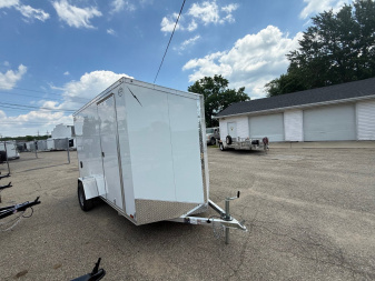 New 2025 6 X 12 Lightning ALL ALUMINUM Enclosed Trailer with 6ft Interior with ramp