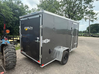 New 2025 6 x 12 Stealth Enclosed Trailer with Ramp