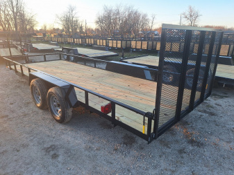 New 2025 AMO 82x20 Lowside Landscape Trailer 2 Axle Brake
