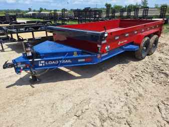 New 2025 Load Trail 83x14 Dump Trailer RED/WHITE/BLUE