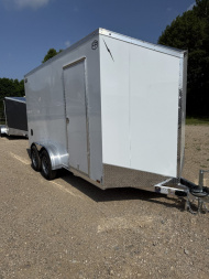 New 2025 Lightning Trailers 7X14 ALUMINUM W/ RAMP DOOR 7' INTERIOR Cargo / Enclosed Trailer
