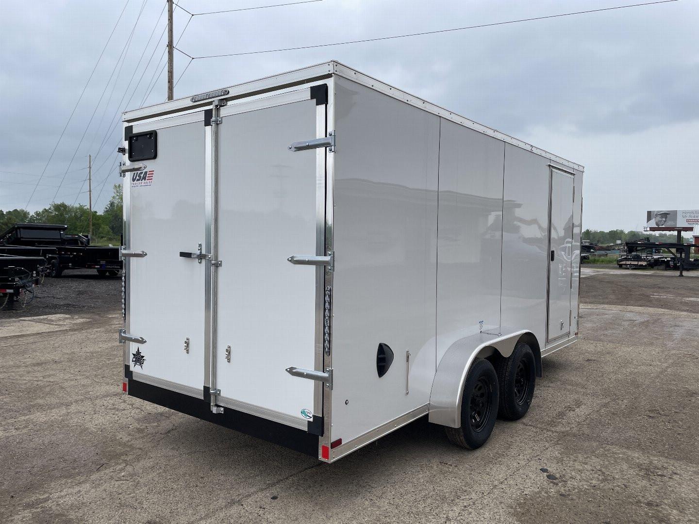 New 2025 US CARGO Scout 7x16 +6" V-Nose Barn Door w/Options Cargo / Enclosed Trailer