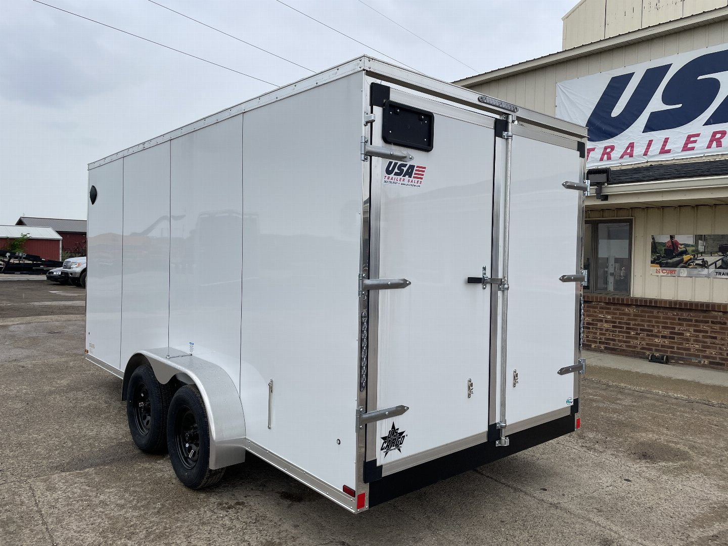 New 2025 US CARGO Scout 7x16 +6" V-Nose Barn Door w/Options Cargo / Enclosed Trailer