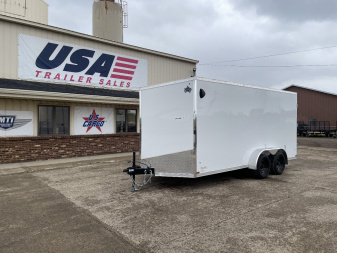 New 2025 US CARGO Scout 7x16 +6" V-Nose Barn Door w/Options Cargo / Enclosed Trailer
