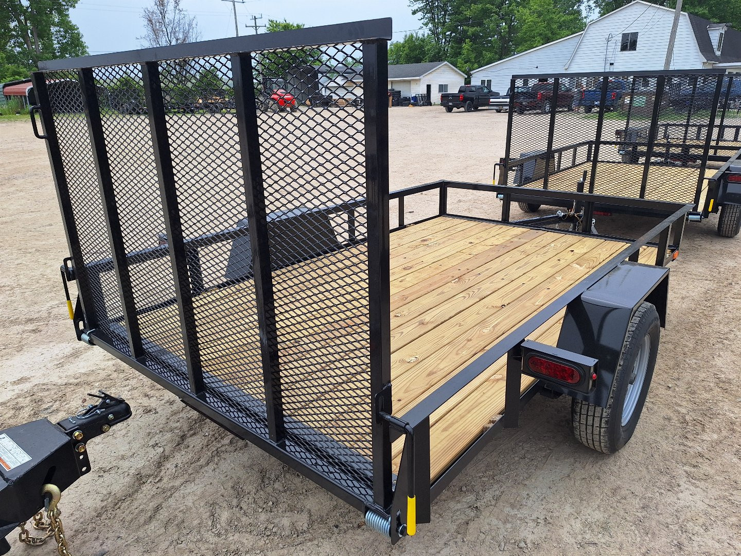 New 2025 AMO 76x10 Lowside Landscape Trailer W/ Led Lights and Spring Assist Gate