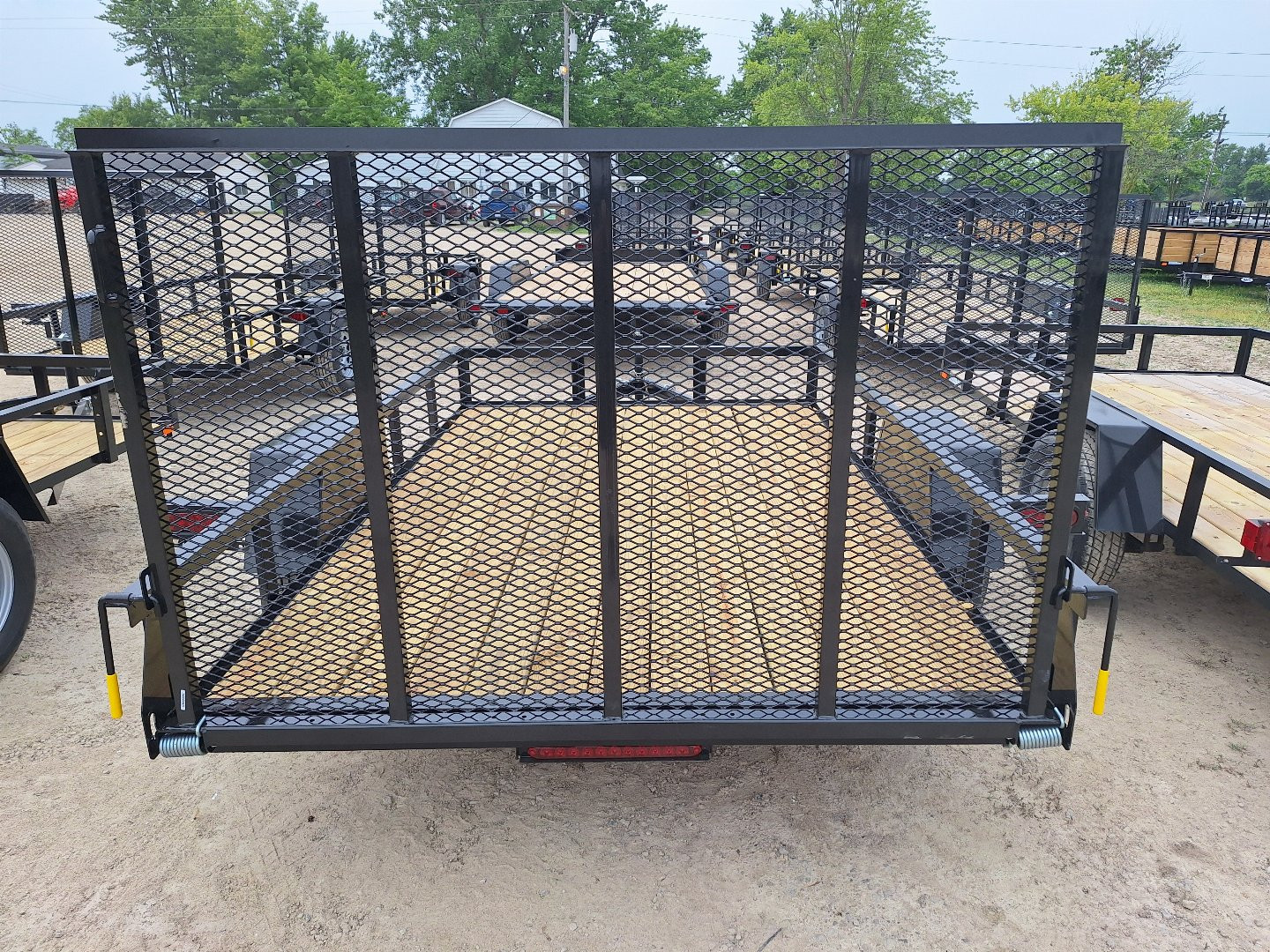 New 2025 AMO 76x10 Lowside Landscape Trailer W/ Led Lights and Spring Assist Gate