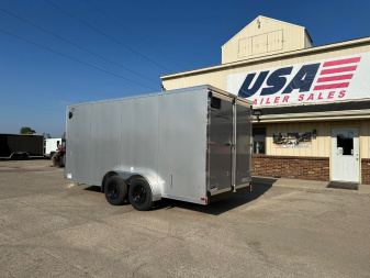 New 2025 US CARGO Scout 7x16 +6" V-Nose Barn Door w/Options Cargo / Enclosed Trailer