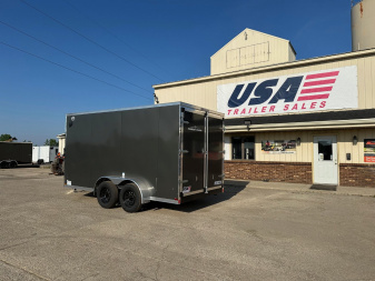 New 2025 US CARGO Scout 7x14 +6" V-Nose Barn Door w/Options Cargo / Enclosed Trailer