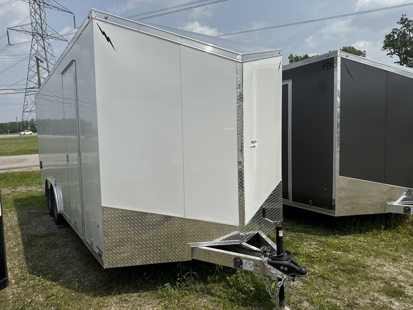 New 2025 Lightning 8.5 x 20 Enclosed All Aluminum Car Hauler with Ramp 7K GVW 7ft Interior Height