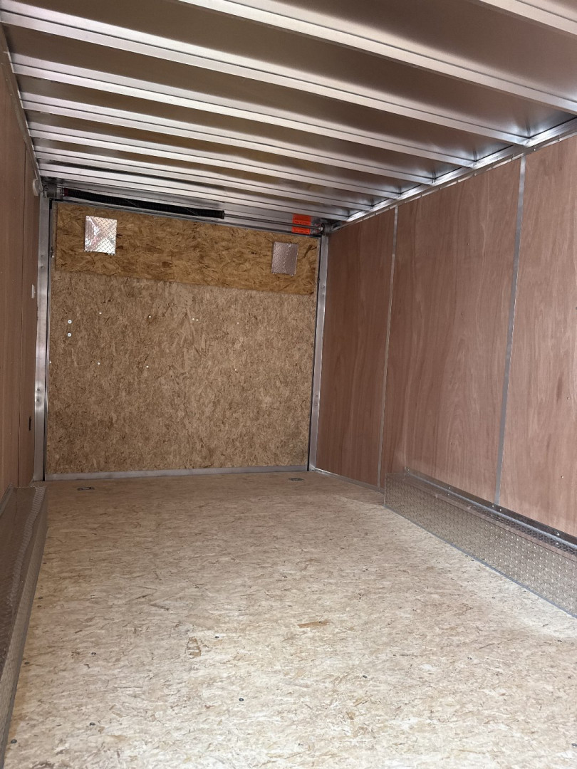New 2025 Lightning 8.5 x 20 Enclosed All Aluminum Car Hauler with Ramp 7K GVW 7ft Interior Height