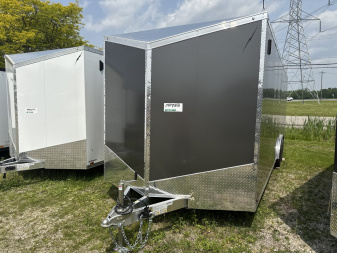 New 2025 Lightning 8.5 x 24 Enclosed All Aluminum Car Hauler with Ramp 10K GVW 7ft Interior Height