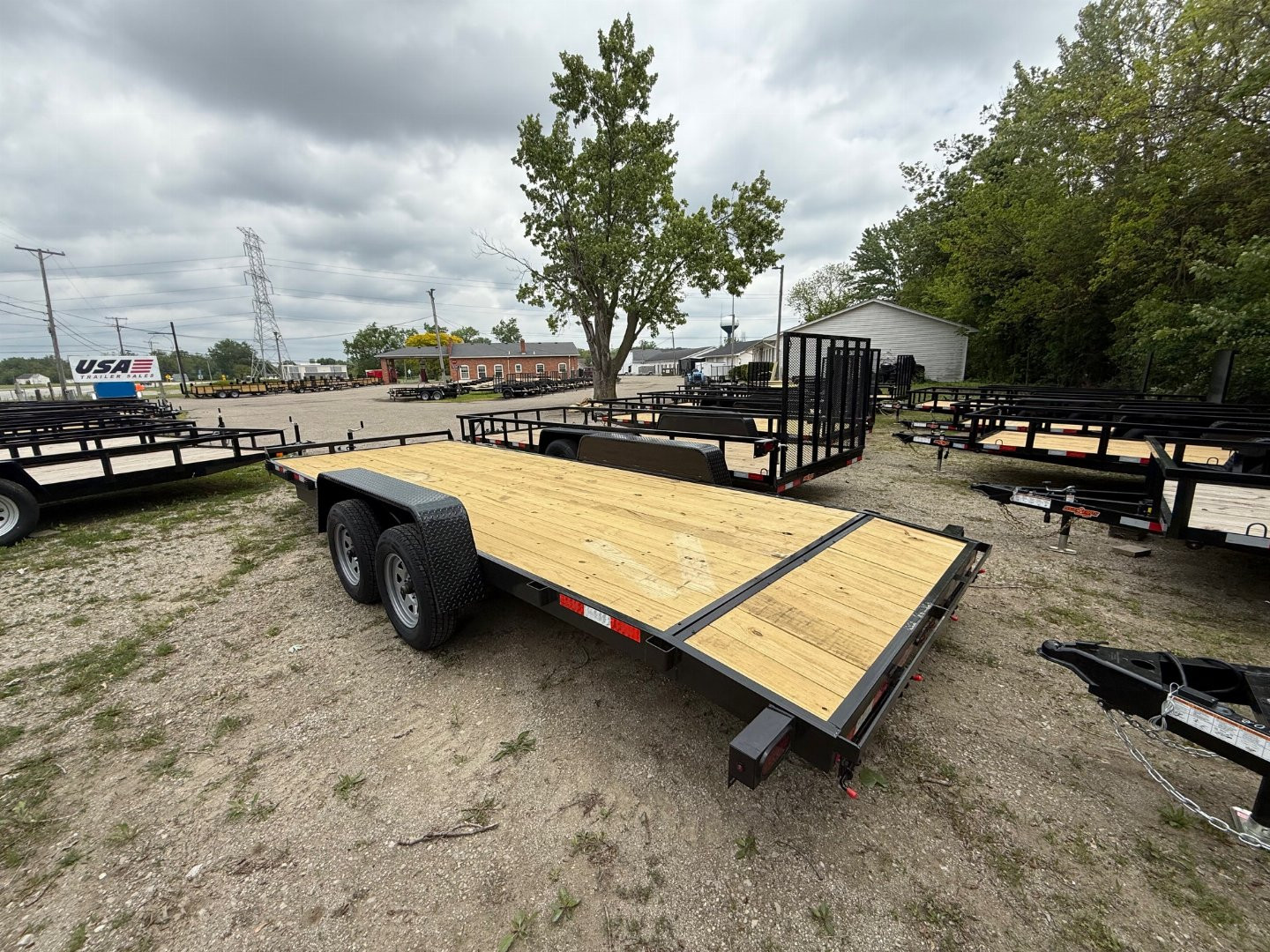 New 2025 Down 2 Earth Trailers 82x20 7K Open Wood Deck Car Hauler