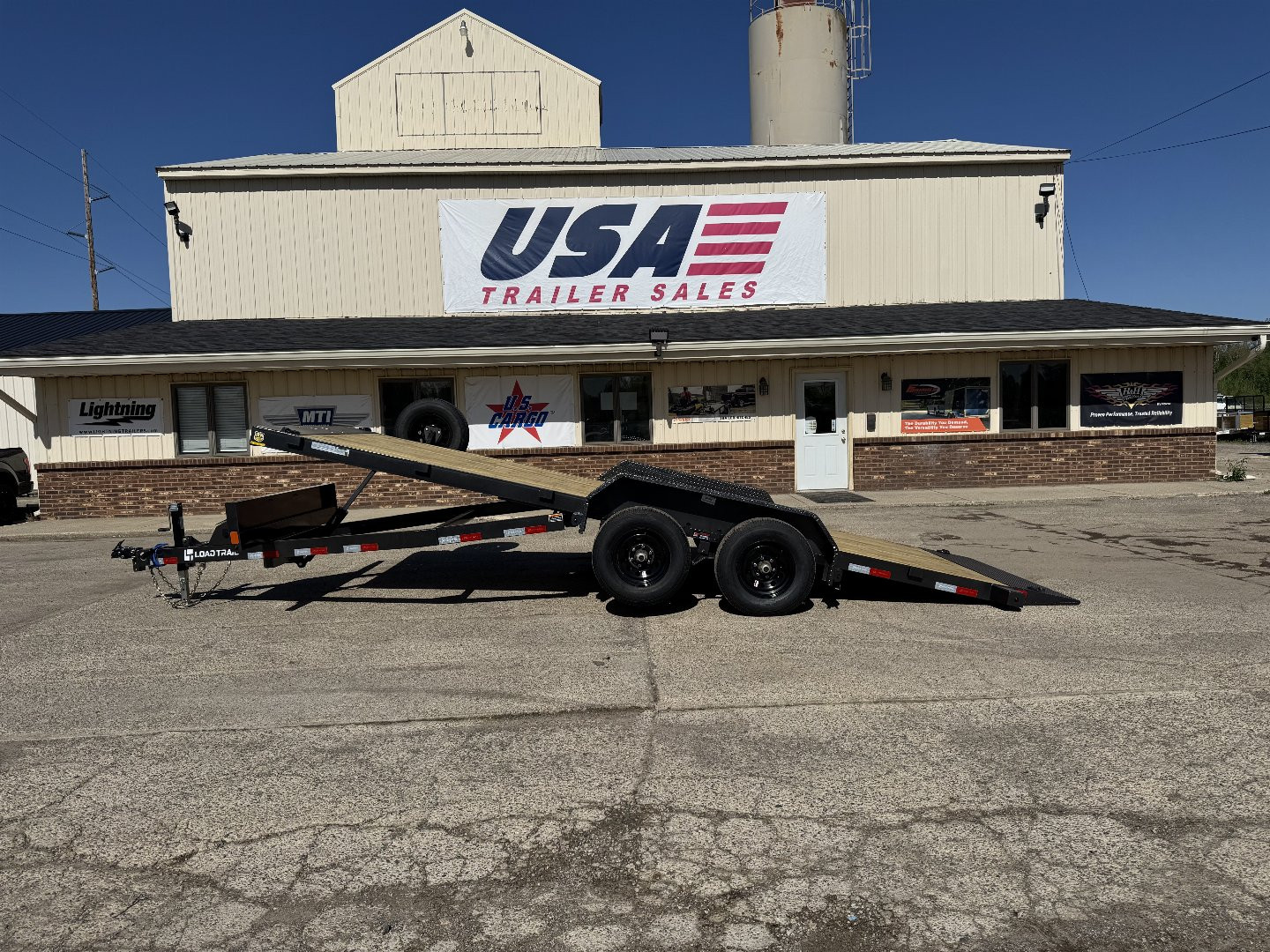 New 2024 LOAD TRAIL 83"X20' 10K TA-1 Max Tilt Trailer w/Spare Tire