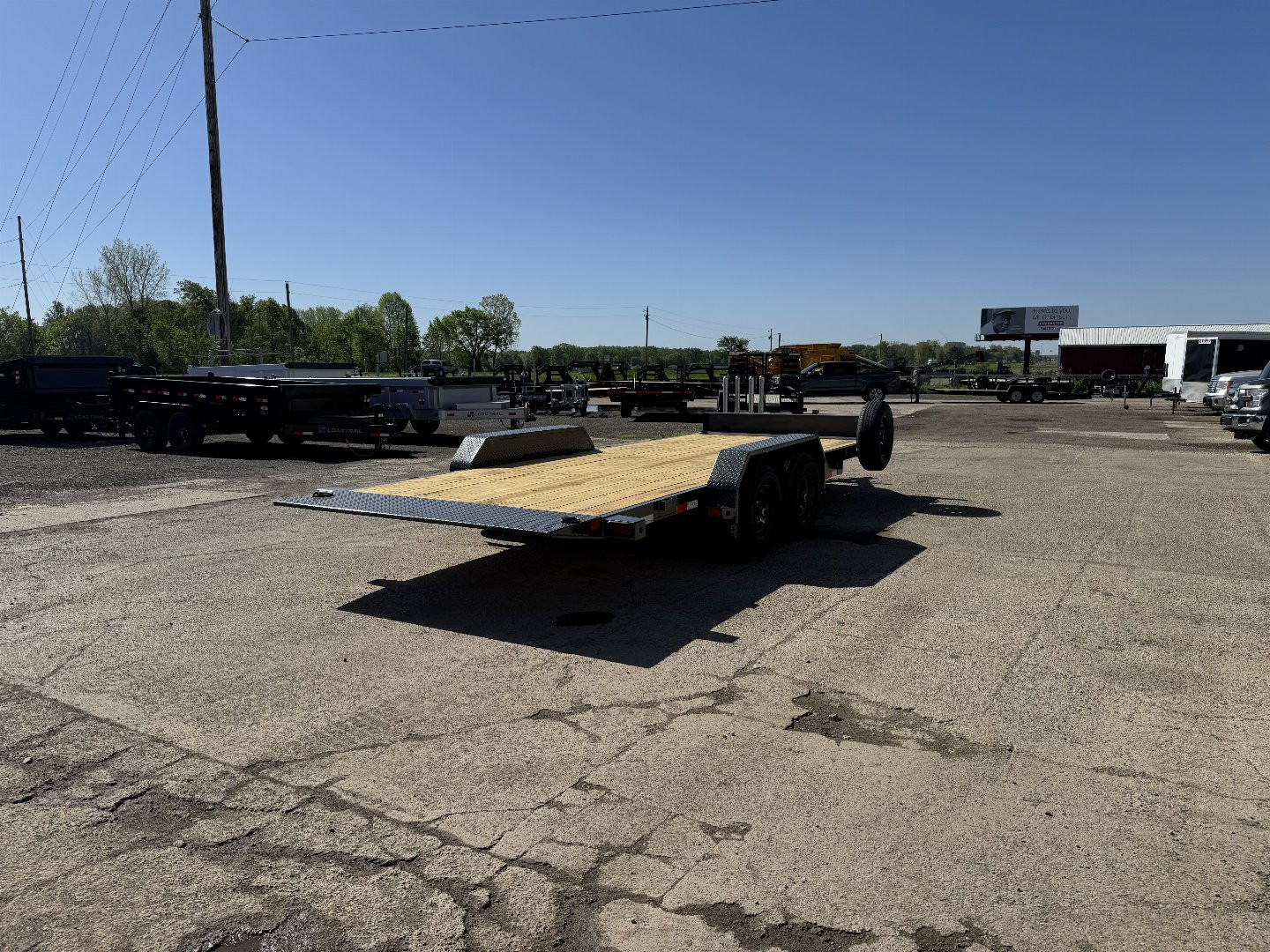 New 2024 LOAD TRAIL 83"X20' 10K TA-1 Max Tilt Trailer w/Spare Tire