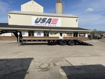 New 2025 Load Trail 102x34 26K Gooseneck Trailer w/10ft Hydraulic Dovetail & Hydraulic Jacks