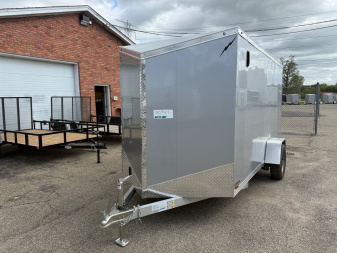 New 2025 6 X 12 Lightning ALL ALUMINUM Enclosed Trailer with 6ft Interior with ramp