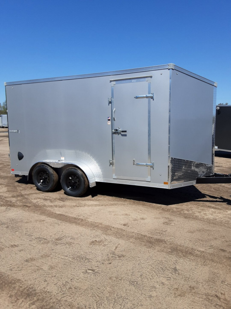New 2025 Stealth Trailers STEALTH 7X14 SILVER 7FT TALL W/RAMP Cargo / Enclosed Trailer