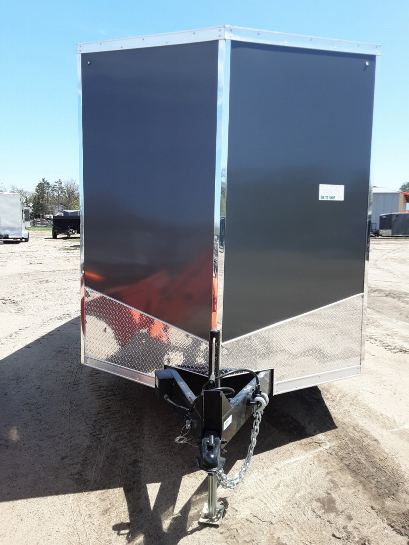 New 2025 Forest River US CARGO 7X12 W/RAMP CHARCOAL 7FT TALL Cargo / Enclosed Trailer