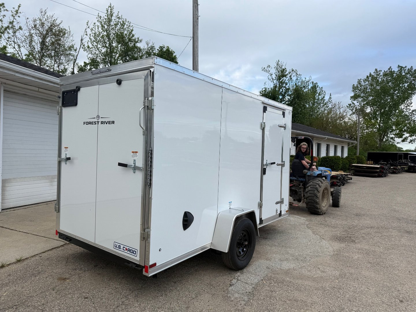 New 2025 US Cargo 6 x 12 Enclosed Trailer Ramp Door with 6FT 6IN INTERIOR - Screwless Exterior w/Upgraded Options - EXTENDED TONGUE