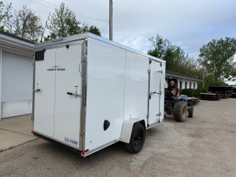 New 2025 US Cargo 6 x 12 Enclosed Trailer Ramp Door with 6FT 6IN INTERIOR - Screwless Exterior w/Upgraded Options - EXTENDED TONGUE